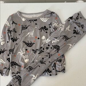 Kids Dinosaur Pajamas - Gray